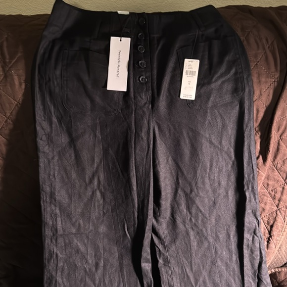 Anthropologie Twenty Six Hundred Black HR Linen Blend Pants size 6 - Picture 8 of 9
